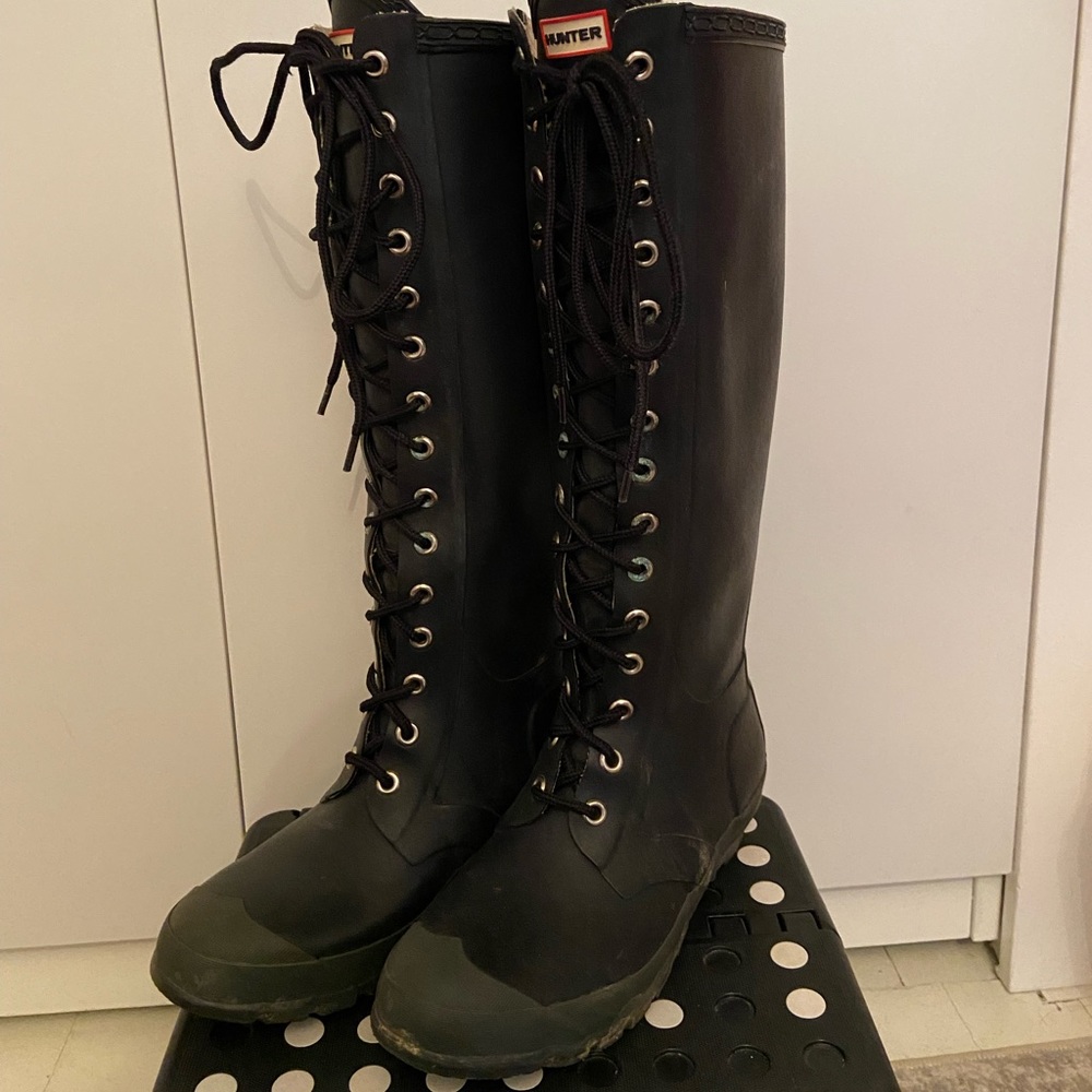 Hunter Lace up rain boots